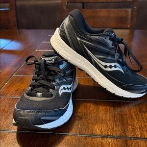 Saucony Black and White Athletic Shoes